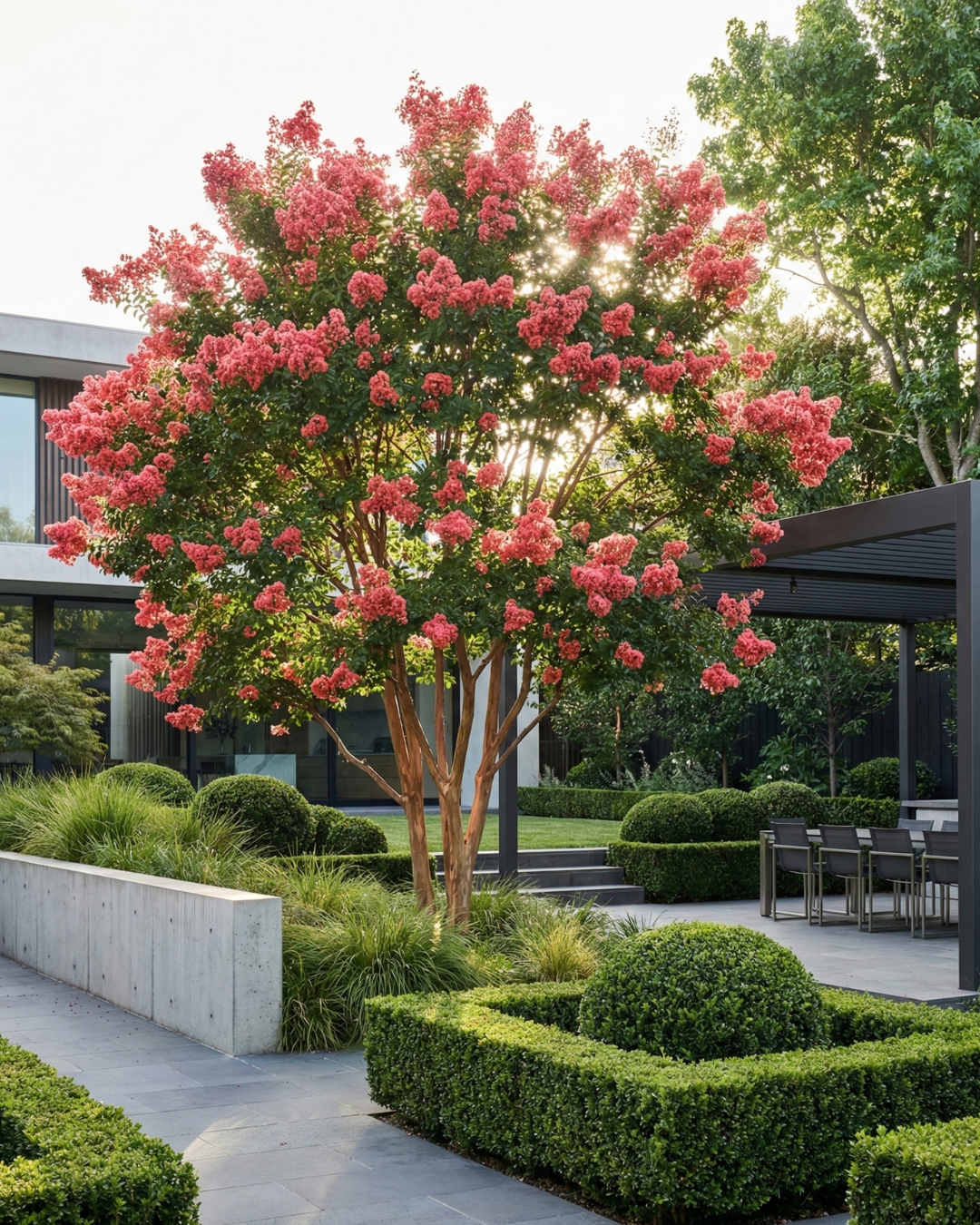 Lagerstroemia indica 'Tuscarora' Dark Pink Crepe Myrtle