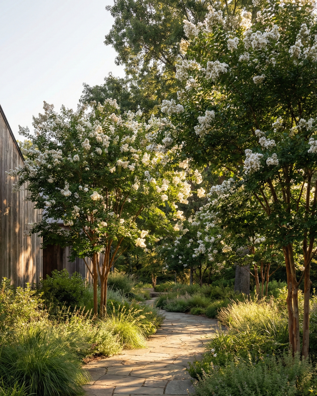 Lagerstroemia indica 'Natchez' White Crepe Myrtle — project image 5