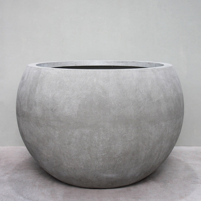Huge Ball Pot - Natural Cement Evergreen Trees Direct